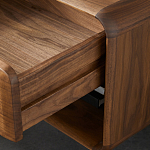 Прикроватная деревянная тумба с ящиком и нишей для хранения Moon Walnut Furniture варинант исполнения - 5 | Loft Concept в Сочи