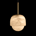 Подвесной светильник из белого алебастра Cryptocrystalline Stone варинант исполнения - 6 | Loft Concept в Сочи