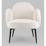 Полукресло Wave Stripes букле белый варинант исполнения - 4 | Loft Concept в Сочи