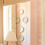 Обои ручная роспись Jharokha Arches Original colourway on pink painted Xuan paper варинант исполнения - 5 | Loft Concept в Сочи