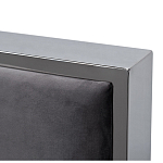 Кровать двуспальная серая с высоким мягким изголовьем Heart of the Bedroom варинант исполнения - 2 | Loft Concept в Сочи