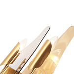 Бра с двумя плафонами дымчатого и янтарного цвета Vertical Glass варинант исполнения - 1 | Loft Concept в Сочи