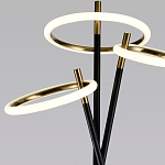 Торшер с 3-мя круглыми светодиодными лампами на черной триноге Underlining варинант исполнения - 3 | Loft Concept в Сочи