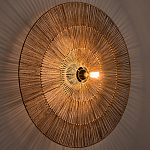 Круглый настенный светильник с декором из пеньковой веревки Alano Wall Lamp варинант исполнения - 2 | Loft Concept в Сочи