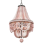Люстра каплевидной формы украшенная розовыми круглыми бусинами Pink Beads Chandelier варинант исполнения - 2 | Loft Concept в Сочи