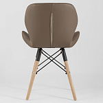 Стул с коричневым сиденьем из экокожи JEROEN варинант исполнения - 4 | Loft Concept в Сочи