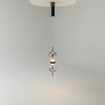 Подвесной светильник с плафоном из стекла с зеркальным градиентом Double Moon варинант исполнения - 4 | Loft Concept в Сочи