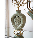 Ваза зеленая с бронзовыми ветвями и фарфоровыми рыбками Eden Garden варинант исполнения - 3 | Loft Concept в Сочи