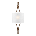 Бра с цилиндрическим тканевым абажуром белого цвета Feiss варинант исполнения - 1 | Loft Concept в Сочи