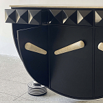 Дизайнерский комод полукруглый черный с 3-мя фактурным ящиками Occasion варинант исполнения - 3 | Loft Concept в Сочи