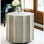 Приставной стол бежевый Stingray Skin Table кожа варинант исполнения - 2 | Loft Concept в Сочи