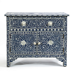 Комод инкрустация костью ORIENTAL Indian синий орнамент варинант исполнения - 1 | Loft Concept в Сочи
