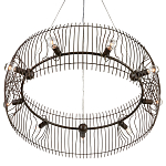 Люстра круглая из тонких прутьев Thin Bronze Rods варинант исполнения - 2 | Loft Concept в Сочи