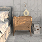 Тумба прикроватная из массива дуба с 2-мя ящиками Tasteful Furniture варинант исполнения - 2 | Loft Concept в Сочи