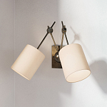 Бра с двумя тканевыми абажурами в форме цилиндра Prerequisites варинант исполнения - 3 | Loft Concept в Сочи