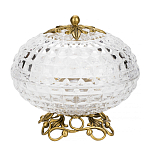 Конфетница из прозрачного рельефного стекла Eden Garden варинант исполнения - 1 | Loft Concept в Сочи