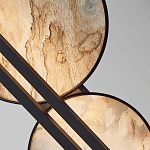 Бра из двух каменных дисков в металлической раме Constellation варинант исполнения - 3 | Loft Concept в Сочи
