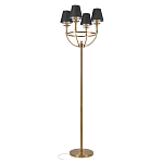 Торшер с металлическим основанием бронзового цвета с черными конусовидными абажурами Dignity варинант исполнения - 1 | Loft Concept в Сочи