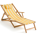 Шезлонг из акации и ткани Venezuela варинант исполнения - 3 | Loft Concept в Сочи