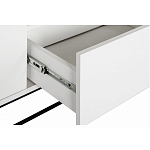 ТВ-тумба белая с  2-мя дверцами и ящиком Strict Lines варинант исполнения - 4 | Loft Concept в Сочи