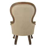 Кресло с мягкой обивкой из светло-коричневого велюра на 4-х деревянных ножках Evelyn Classical Armchair варинант исполнения - 2 | Loft Concept в Сочи