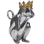 Статуэтка обезьяна в короне серебряная Golden Monkey варинант исполнения - 4 | Loft Concept в Сочи