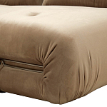 Дизайнерский угловой диван с велюровой светло-коричневой обивкой Fosse Sofa варинант исполнения - 8 | Loft Concept в Сочи