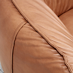 Трехместный диван с кожаной обивкой коричневый Coste Leather Sofa варинант исполнения - 6 | Loft Concept в Сочи