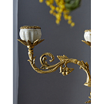 Подсвечник белый Попугай из фарфора с бронзовыми элементами Eden Garden варинант исполнения - 7 | Loft Concept в Сочи