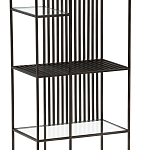 Стеллаж из металла и стекла Menzie Black Stripes Metal Rack варинант исполнения - 5 | Loft Concept в Сочи