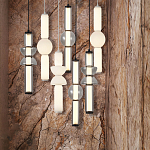 Подвесной светильник из дымчатого стекла цилиндрической формы с чёрным металлическим основанием Hiding secrets варинант исполнения - 8 | Loft Concept в Сочи