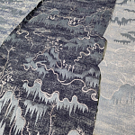 Мебельная ткань Вышивка темно-серый цвет 130 см T2-40 варинант исполнения - 2 | Loft Concept в Сочи