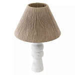 Настольная лампа с плетеным абажуром и белым мраморным основанием Simplicity and Nobility варинант исполнения - 1 | Loft Concept в Сочи