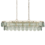 Люстра овальной формы с каскадом из декоративных элементов Harmony of Light варинант исполнения - 3 | Loft Concept в Сочи