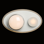 Бра овальной формы белого цвета с 2-мя лампами Lunar Pebbles варинант исполнения - 2 | Loft Concept в Сочи