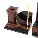 Настольный письменный набор из лемезита и змеевика с декором в виде Орла в подарочной упаковке Successful Leader варинант исполнения - 5 | Loft Concept в Сочи