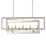 Люстра серебряная из пересекающихся прямоугольных элементов Intersecting Rectangles варинант исполнения - 2 | Loft Concept в Сочи