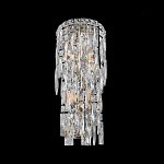 Бра с каскадом из прозрачного хрусталя и корпусом из металла цвета хром Constant Sparks варинант исполнения - 3 | Loft Concept в Сочи