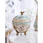 Шкатулка голубого цвета с цветочными орнаментами Blue Garden варинант исполнения - 7 | Loft Concept в Сочи