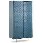Шкаф двухдверный Scale Ornament Blue Wardrobe варинант исполнения - 2 | Loft Concept в Сочи