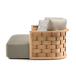 Дизайнерский уличный диван из массива дерева с плетеной спинкой PALINFRASCA Sofa варинант исполнения - 8 | Loft Concept в Сочи