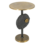 Столик приставной с абстрактным основанием и акцентом в виде золотистого диска Heavenly Space варинант исполнения - 3 | Loft Concept в Сочи