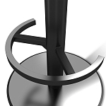 Барный стул вращающийся со спинкой и подлокотниками Douglas Rhombus Черный Велюр варинант исполнения - 5 | Loft Concept в Сочи