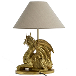 Настольная лампа с абажуром Дракон Golden Dragon Lamp Beige варинант исполнения - 3 | Loft Concept в Сочи