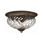 Потолочный светильник с чашеобразным плафоном из толстого волнообразного стекла и широким узорчатым основанием Hinkley варинант исполнения - 1 | Loft Concept в Сочи