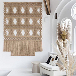 Панно на стену плетеное Макраме бежевый цвет  варинант исполнения - 5 | Loft Concept в Сочи