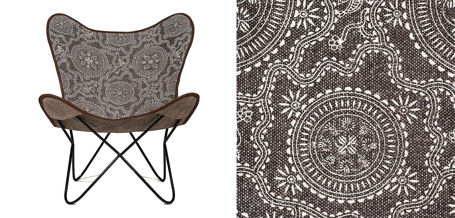 Кресло Indian black and white pattern - Loft-Concept в Сочи