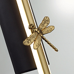 Бра с круглым плафоном из алебастра и бронзовой декоративной стрекозой 65 Alaris  варинант исполнения - 7 | Loft Concept в Сочи