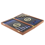 Нарды с гравюрой из натурального камня лазурит Backgammon from Stone варинант исполнения - 2 | Loft Concept в Сочи