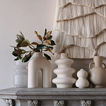 Светло-Бежевое Панно из нитей White Landscape Wall Hanging варинант исполнения - 2 | Loft Concept в Сочи